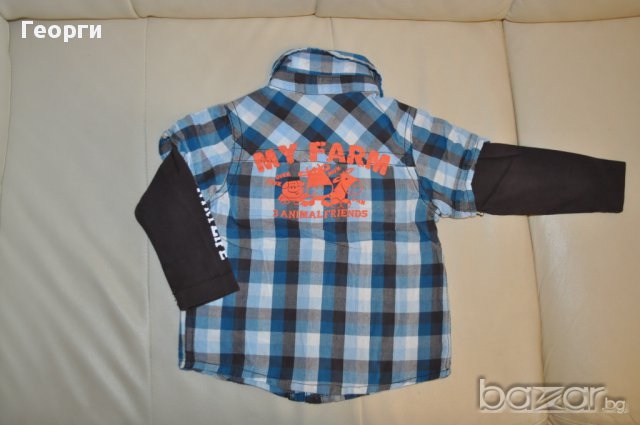 Памучна риза 80 см, снимка 2 - Бебешки блузки - 13795992