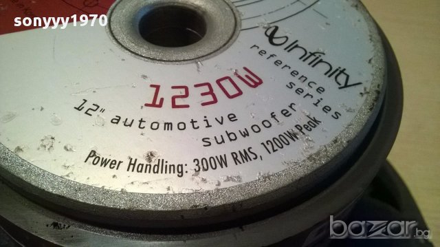 Infinity 12 инча subwoofer-1230w-внос швеицария, снимка 7 - Тонколони - 15346494