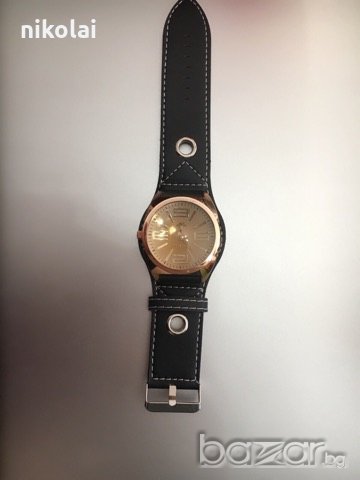 Стилен Ръчен часовник Унисекс черен, кафяв и бял, снимка 4 - Други - 21164381