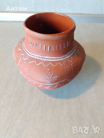 Стара глинена ваза, снимка 4 - Саксии и кашпи - 24794586
