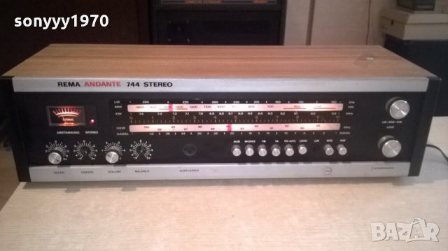 rema andante 744-stereo receiver-ретро-внос швеицария, снимка 3 - Ресийвъри, усилватели, смесителни пултове - 22768918