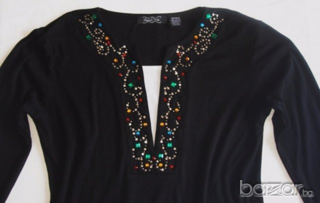 Petite,прекрасна блуза с камъни, размер М , снимка 4 - Блузи с дълъг ръкав и пуловери - 18363088