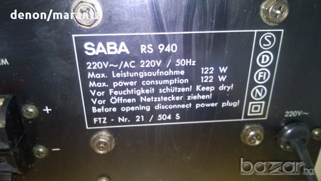 saba rs-940 stereo receiver-made in germany-внос швеицария, снимка 6 - Ресийвъри, усилватели, смесителни пултове - 8402437