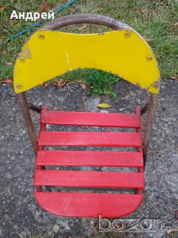 Стар сгъваем стол, снимка 5 - Антикварни и старинни предмети - 19001709