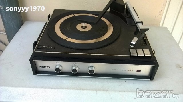 Philips stereo 347 грамофон-внос швеицария , снимка 2 - Плейъри, домашно кино, прожектори - 18127393