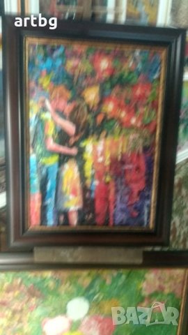 Автентична картина "Интимно", снимка 4 - Картини - 24709216