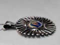 Стар сребърен медалион с емайл, снимка 3