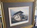 Петър Морозов 1880-1951 Старинна къща в Ловеч Акватинта от 1930те години, снимка 9