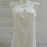 Бяла блуза с плетена дантела Sense, снимка 2 - Корсети, бюстиета, топове - 17440011