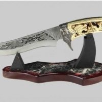Колекцонерски ловен нож -180 / 310 - 5 модела ( Елен, Мечка, Вълк, Орел, Дракон), снимка 7 - Ножове - 19109809
