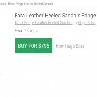 HUGO BOSS Fara Leather Heeled Sandals Fringe Detail, снимка 3 - Дамски обувки на ток - 21294425