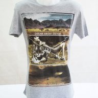 Сива памучна мъжка тениска Safari марка Millionaire, снимка 2 - Тениски - 17124954