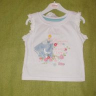 Прекрасна блуза с къс ръкав в бяло Disney, размер 6-9 (месеца), снимка 1 - Бебешки блузки - 10714322
