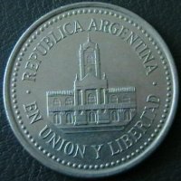 25 центаво 1994, Аржентина, снимка 2 - Нумизматика и бонистика - 21552867