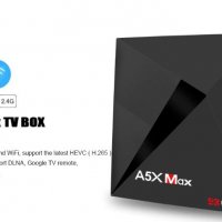 Жироскоп Гласов Контрол A5X Max 4GBRAM 32GBROM Android 8.1 RK3328 WiFi 1GB BT4 H.265 3D 4K V9 TV Box, снимка 3 - Плейъри, домашно кино, прожектори - 24108745