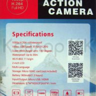 Спортна екшън камера FullHD 1080p WIFI, снимка 14 - Камери - 15030536