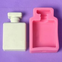 Голяма парфюмна бутилка парфюм дълбок силиконов молд форма фондан тесто украса гипс сапун калъп, снимка 1 - Форми - 23600604