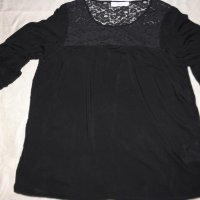 Елегантна риза в черно Clockhouse, снимка 2 - Блузи с дълъг ръкав и пуловери - 19257479