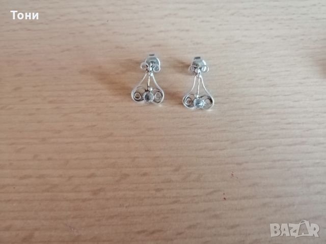Сребърни обеци , снимка 1