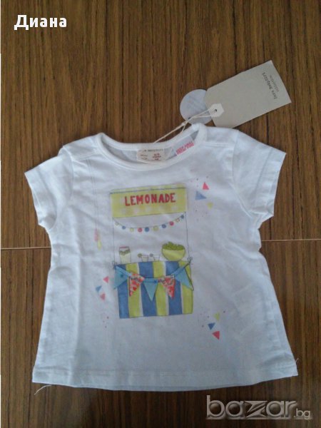 Бебешка тениска за момиче Zara, 3-6 месеца, снимка 1