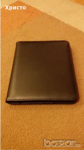 папка кожена черна качествена с тефтер 18х22 см, снимка 1