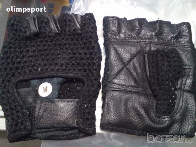 кожени ръкавици без пръсти - фитнес ръкавици ръкавици за колоездене, снимка 2 - Фитнес уреди - 15179066