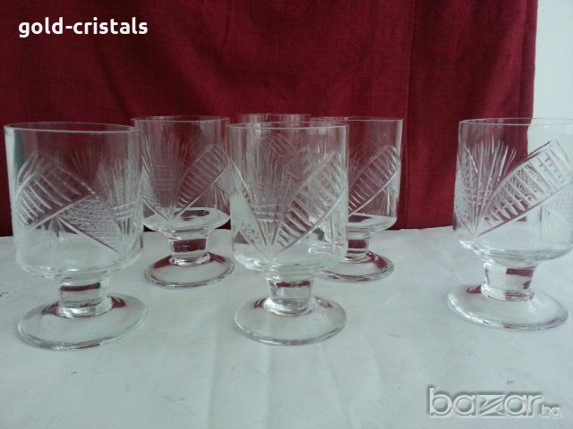 сервиз кристални чаши 