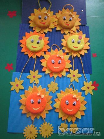 Весели слънца от филц, снимка 8 - Други - 7881087
