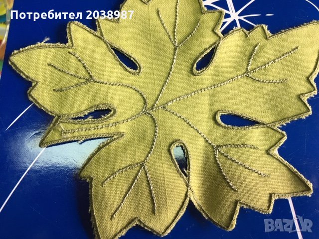 бродиран комплект за сервиране в зелен цвят-4лв други ръчно плетени неща, снимка 4 - Декорация за дома - 25882825