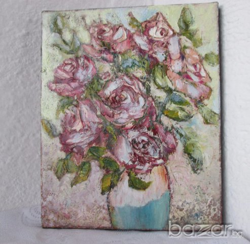 РОЗИ, roses, flowers, Мима / Art by MiMa, kartina, oil on canvas painting, картина