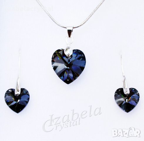 Сваровски Обеци,Колиета Комплекти"heart''SWAROVSKI ®, снимка 4 - Бижутерийни комплекти - 23733527