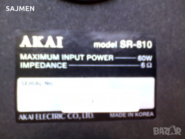 AKAI SR-810 ТОНКОЛОНИ, снимка 15 - Аудиосистеми - 22350871