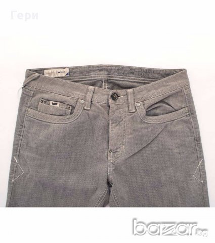 Памучен мъжки панталон в сиво марка Gas W30, снимка 4 - Панталони - 18048773