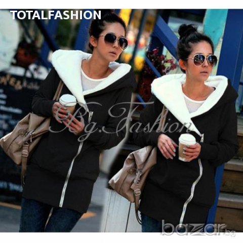 НАЛИЧНИ! ТОП МОДЕЛ ЦЯЛОТО С БЯЛ ПУХ ВЪТРЕ МОДНО ДАМСКО ТОПЛО ЯКЕ