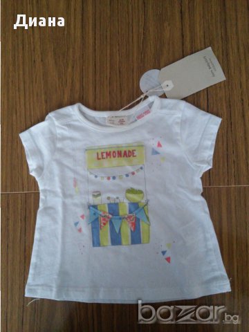 Бебешка тениска за момиче Zara, 3-6 месеца, снимка 1