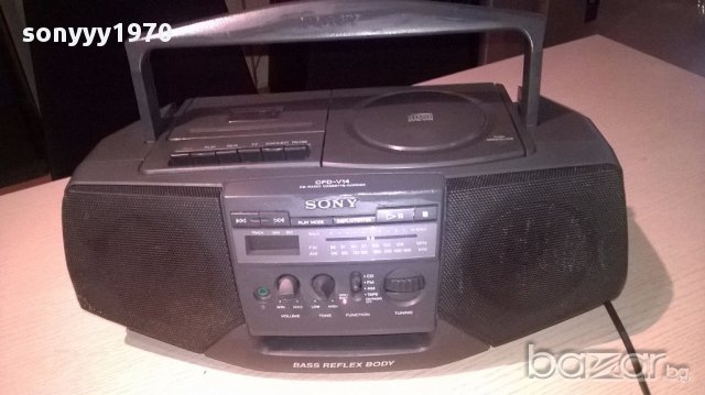 sony cfd-v14 cd/radio cassette corder-внос швеицария, снимка 2 - Ресийвъри, усилватели, смесителни пултове - 12794227