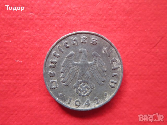 5 пфеннинга  1942 А трети райх, снимка 4 - Нумизматика и бонистика - 25530252