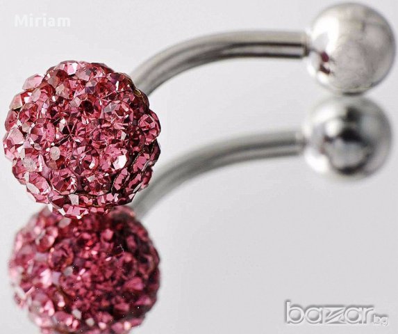 Блестящ пиърсинг от 9к бяло попълнено злато 10 лв., снимка 4 - Обеци - 10519037