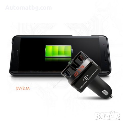 FM Трансмитер A7 Bluetooth Hands-free Car Kit MP3 Player FM Transmitter Dual USB Car Charger, снимка 5 - Аксесоари и консумативи - 23992197