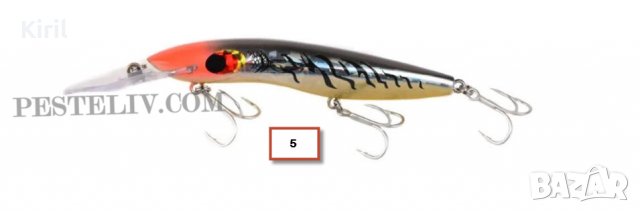 Воблер прототип на  Halco Sorcerer Дълбочина на газене 8 метра  , снимка 8 - Такъми - 23791955