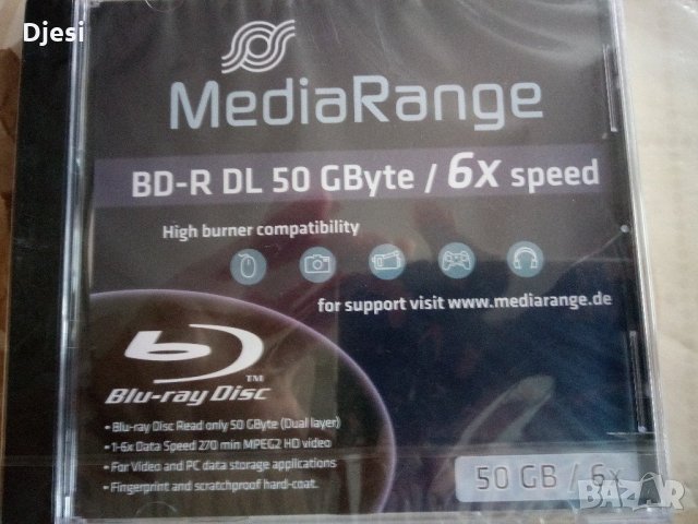 Двуслоев диск BD-R DL 50 GByte