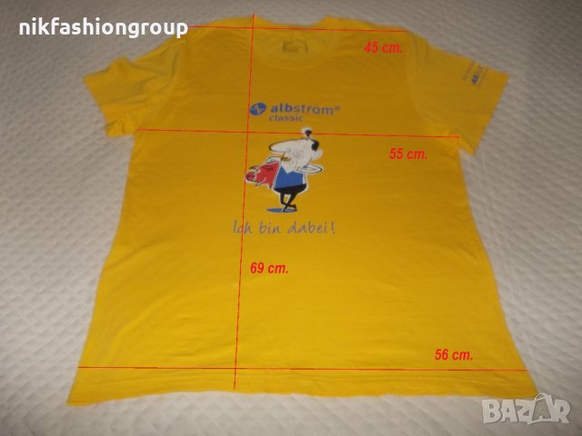 Жълта тениска с щампа L, XL размер, снимка 4 - Тениски - 22068107
