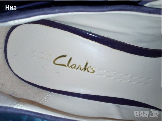 Clarks -Лилави обувки лак и велур № 40, стелка 26 см, снимка 8 - Дамски обувки на ток - 23897651