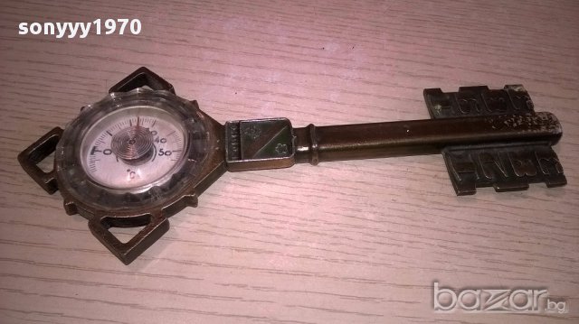 Руски-ретро термометър-метален 22х10см, снимка 4 - Антикварни и старинни предмети - 17776552