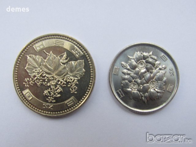 Япония - сет 1, 10, 50, 100, 500 йени - 5 монети, 608 m, снимка 8 - Нумизматика и бонистика - 19118379