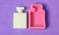 Голяма парфюмна бутилка парфюм дълбок силиконов молд форма фондан тесто украса гипс сапун калъп, снимка 1 - Форми - 23600604