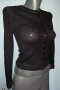 Жилетка тип блуза с черно ламе / бутиков артикул по модел на на Alessa, снимка 1 - Блузи с дълъг ръкав и пуловери - 26139718