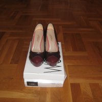 Обувки-кожа+лак, снимка 1 - Дамски обувки на ток - 24056823