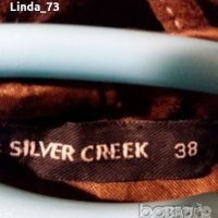 Дам.яке-ест.кожа-/крек/-"Silver Creek"-кафяво. Закупено от Италия., снимка 5 - Якета - 22486170