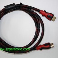 Кабел HDMI - HDMI 1,5 метра ver: 1.4V  FullHD Digital One SP00018 с твърда оплетка и феритен филтър, снимка 4 - Кабели и адаптери - 8971835